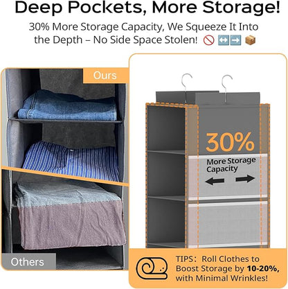 Deep Hanging Closet Organizers and Storage, Closet Hanging Storage Shelves