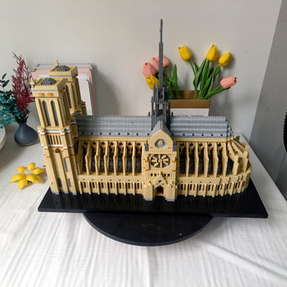 alltogetho Paris Notre Dame Cathedral Micro Building Blocks, 7300+ Pieces 3D Challenging Architecture Set for Adults - Collectible Display Model Educational Souvenir Gift for History & Art Lovers