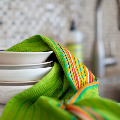 COTTON CRAFT Salsa Stripe Kitchen Towels