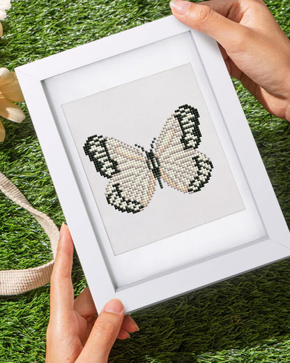 PeakLuv 12 Pcs Mini Diamond Painting Kits Butterfly, Small Diamond Art Kits for Adults, DIY Square Drill Butterfly Small Gem Art 1-Hour Painting for Home Desktop Decor, 6X7in