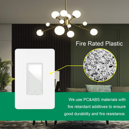 Zigbee Smart Switch no Neutral Required | 4 Pack Smart Light Switch Compatible with Alexa and Work with Google Home, Smart Home Devices