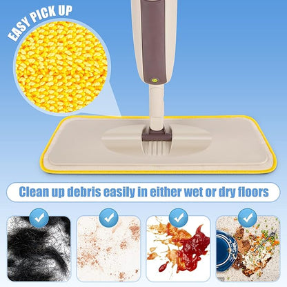 HOMTOYOU Reusable Mop Pads for Swiffer PowerMop: 6 Pack Microfiber Pad Refills