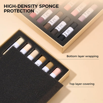 LIGHTWISH 36-Color Professional Soft Pastels Set for Artists, Beginners & Adults - Non-Toxic, Vibrant Drawing Pastel Sticks for Art Sketching & Shading-Skin Tone