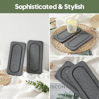 2Pack Diatomite Stone Coasters Water Absorbing Sink Tray
