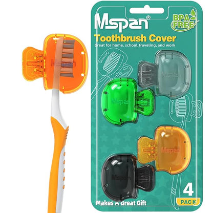 Mspan Electric Toothbrush Cover Cap: Brush Head Protector Cute Plastic Clip Pod