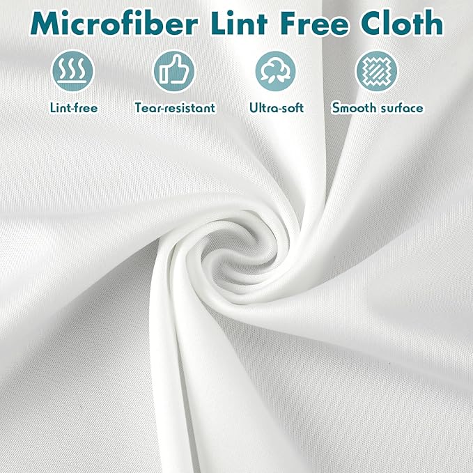 100 Pcs Cleanroom Cloth Wipes Microfiber Lint Free Cloth Disposable Clean