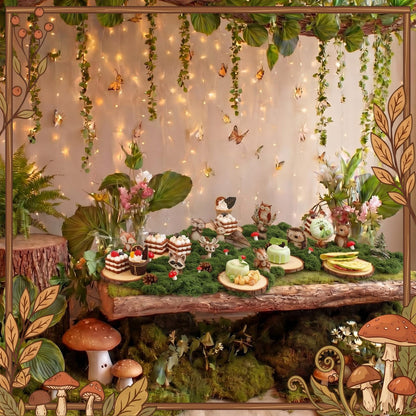 FineCheer 39 Pcs Woodland Animal Table Centerpieces Kit, 12 Forest Animals Wood Cutouts with Wood Rounds Moss Pine Cones Mushroom Decorations for Baby Shower Birthday Party Decor Set Nursery Supplies