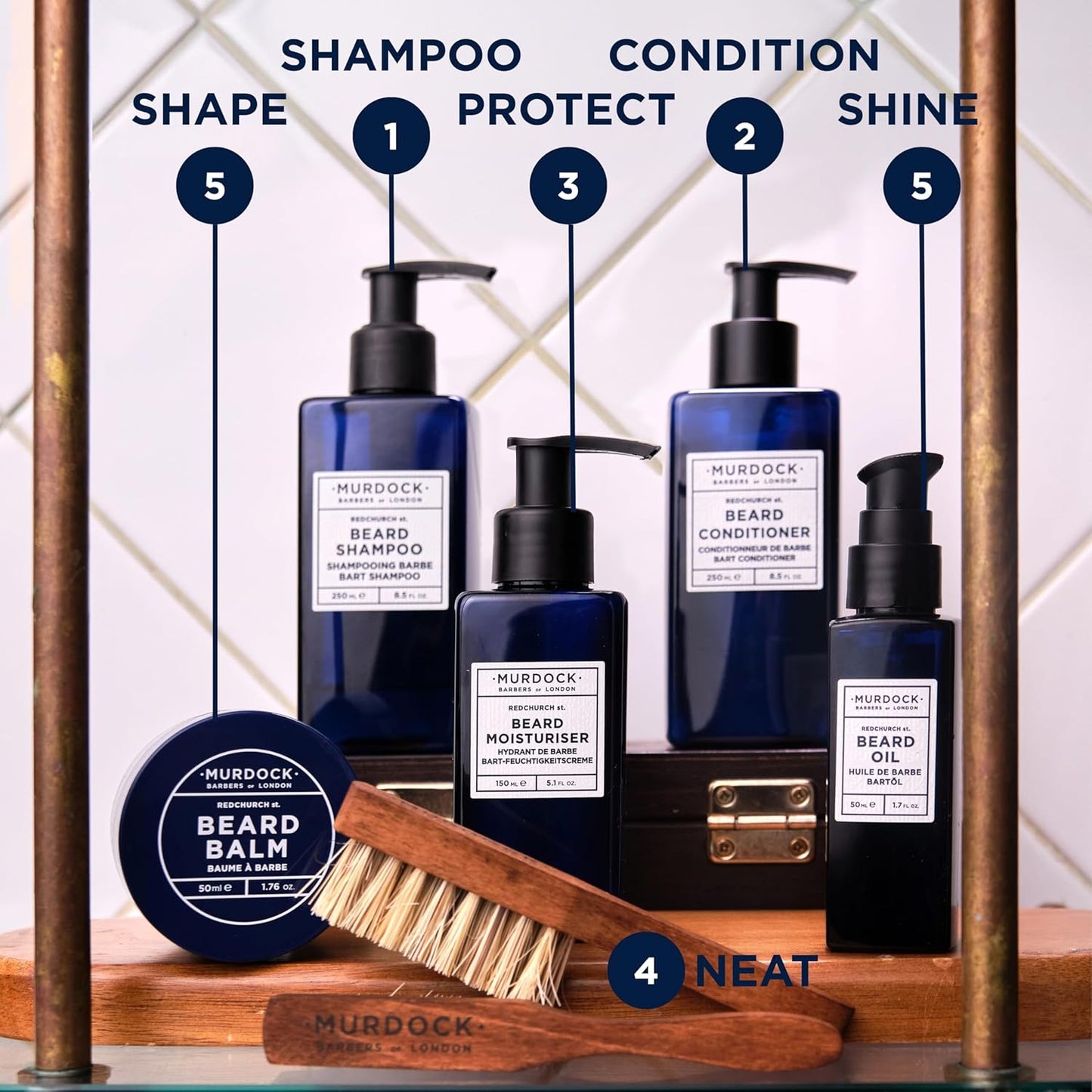 Murdock London Beard Oil for Men - Natural Scent Beard Oil for Healthy growth & Nourishment - Provides Glossy finish - 50 ml