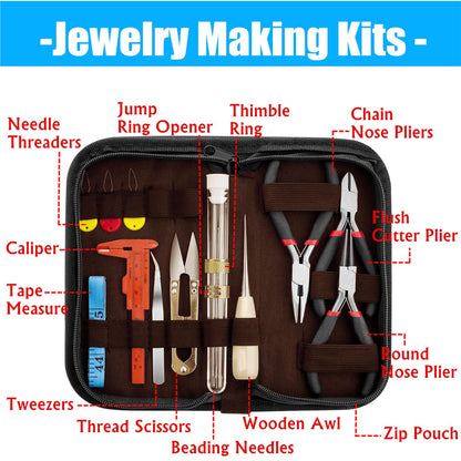 Mluchee Jewelry Wire Wrapping Jewelry Making Supplies Tools Kit - Including Findings Tools, Wire Wrapping Kit, Jewelry Pliers for Repair, Wire Wrap and Beading