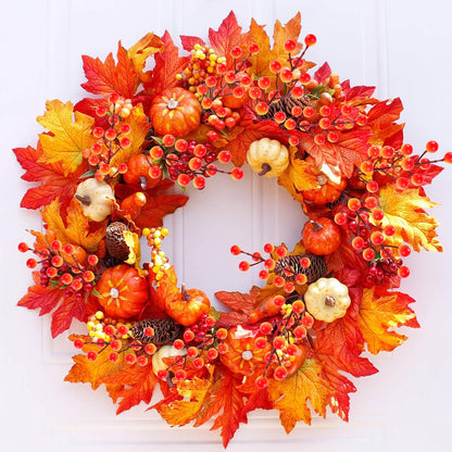Rowfad 40 Pcs Artificial Berry Stems Branches, Fall Halloween Faux Holly Berries Picks and Sprays Ornaments for Thanksgiving Wreath DIY Craft Decorations Holiday Home Decor (40, Orange)
