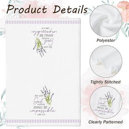 GROBRO7 Bible Floral Hand Towel