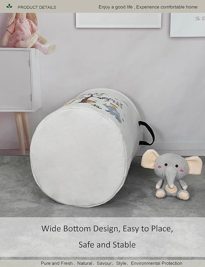 Round waterproof laundry basket, foldable storage basket, laundry Hampers