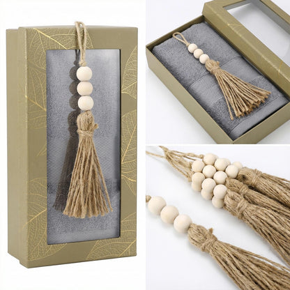 40 Pack Jute Tassels with Wood Beads, Tassels for Crafts, Natural Jute Rope and Wood Bead for Crafts, Bookmark Tassels,Tassels for Decoration DIY Craft Garland, Home Wedding Party Boho Decor