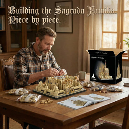 BBTiloBrix Sagrada Família Church Architectural Building Block Set, 10328 Pieces Collectible Cathedral Model, Spain Landmark Construction Kit for Adults,Home Decor Gift for Architecture Enthusiasts