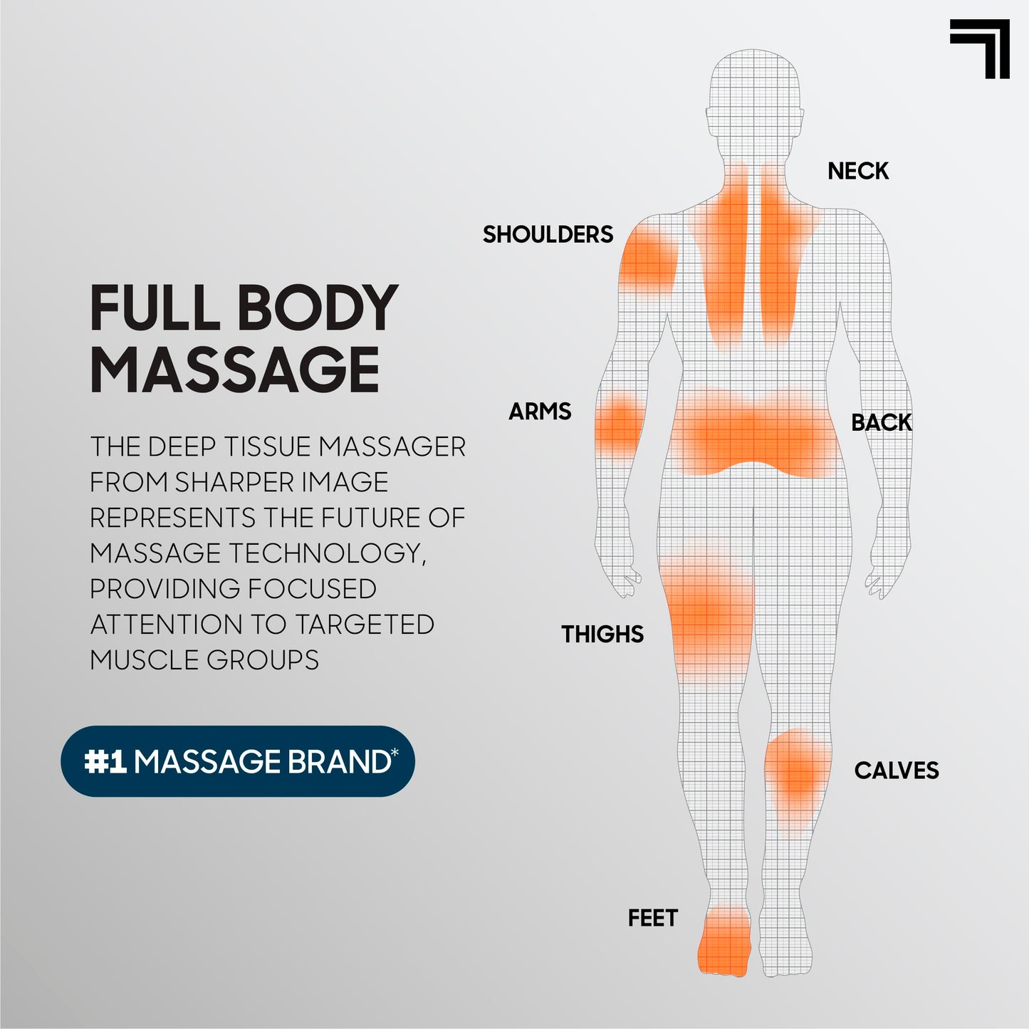 Sharper Image Powerboost Massage Gun – Deep Tissue Percussion Massager| 5 Attachments, 6 Speed| Shoulder Back Leg Muscle Recovery & Pain Relief Massage Tool| Massager Gun| Men & Women Gift