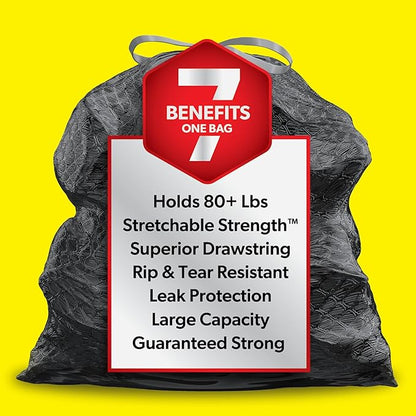 Glad Trash Bags, ForceFlexPlus Drawstring Large Garbage Bags