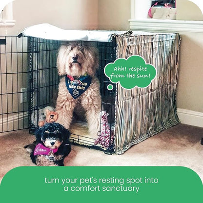 Molly Mutt I Don't Like Mondays Dog Crate Cover, 100% Cotton Canvas Cover with 2 Roll-Up Panels, Ideal for Dog or Cat Crate, Durable, Washable, and Free of Harmful Chemicals, 30" x 19" x 21"