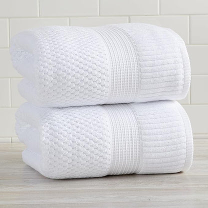 NY Loft 100% Cotton 2 Pack Bath Sheet Towel Set | Absorbent Quick-Dry Oversize