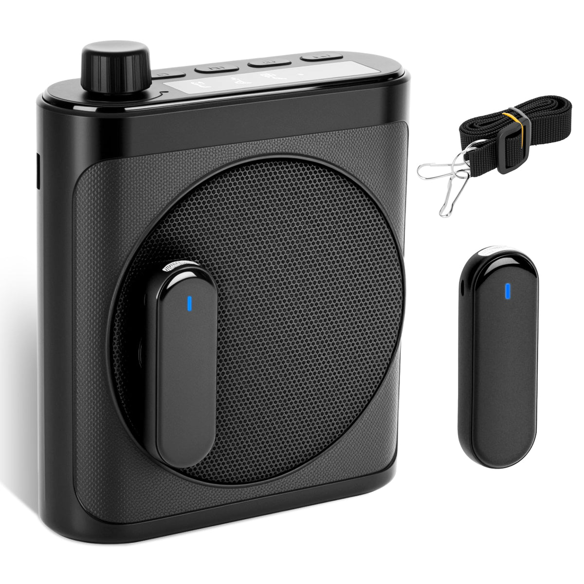 Sunnymark Voice Amplifier Wireless Microphone with Bluetooth Lavalier (Black)
