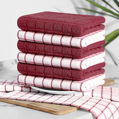 Homaxy Premium Cotton Kitchen Towels 16"x 28", Large Natural Ring Spun 390 GSM