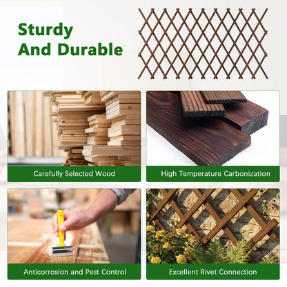 Expandable Garden Trellis, Trellis for Climbing Plants Outdoor, Wooden Lattice Fence Wall Panel Lattice Panels for Outside, for Climbing Plants Vine Ivy Rose Clematis (37" x 90", 1PC)