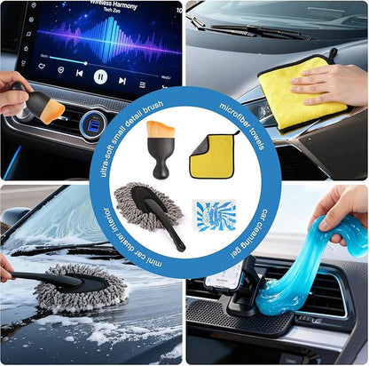 Car Detailing Brush Kit with Detail Brushes, Car Interior Detailing Brushe