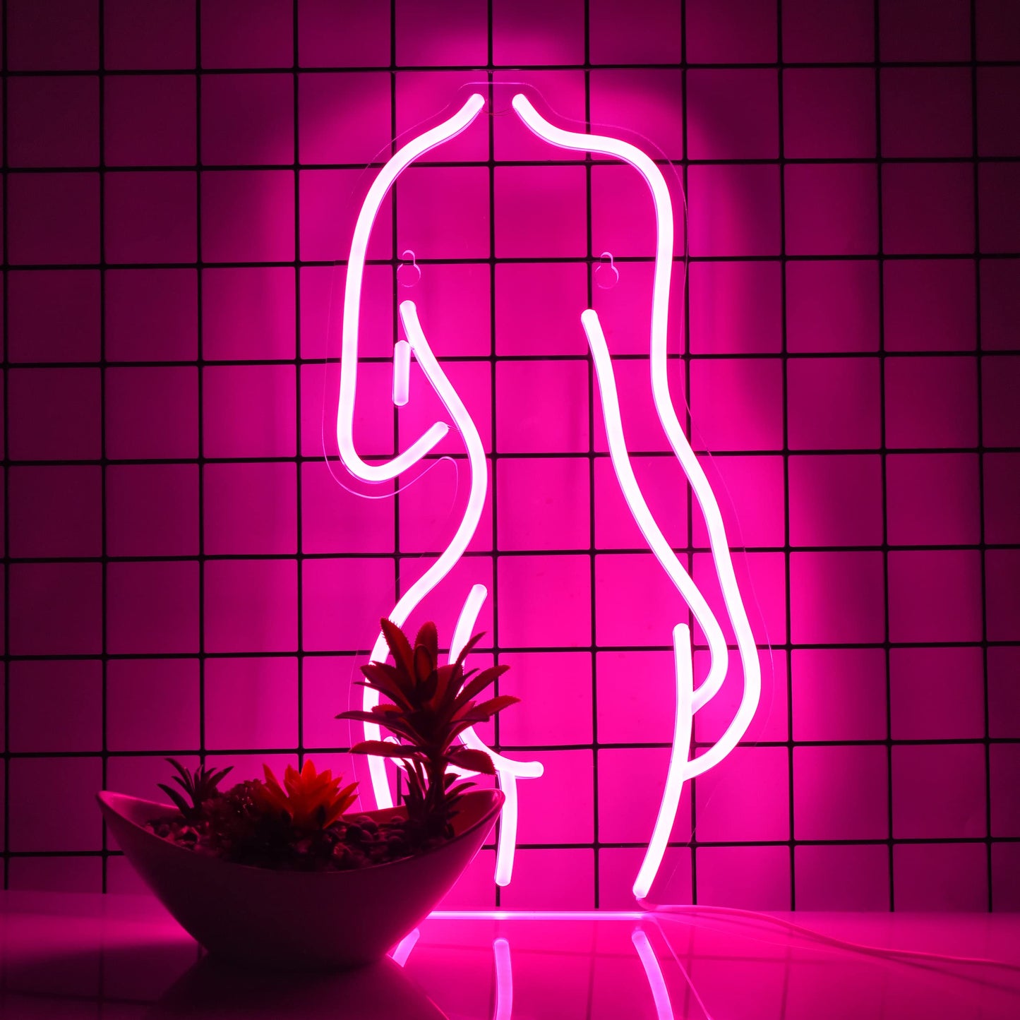 I'm So Happy You're Here Neon Sign for Wall Décor Dimmable LED Neon Light USB Powered Neon Art Signs Decor