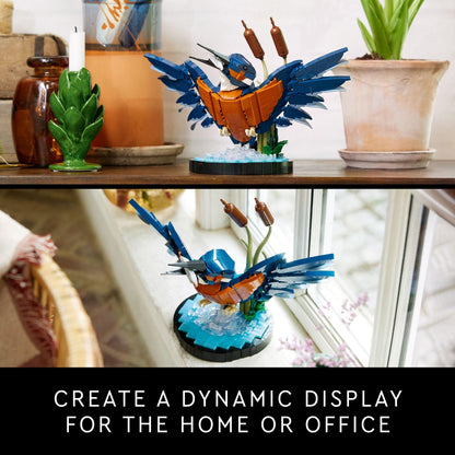 LEGO Icons Kingfisher Bird Model, Creative Set for Adults to Build and Display, Relaxing Project for Bird Lovers & Enthusiasts, Ideal Gift for Home and Office Décor, 10331
