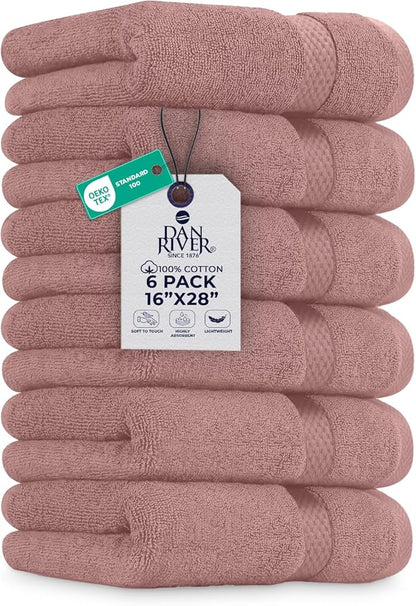 DAN RIVER 6-Pack Premium Hand Towels