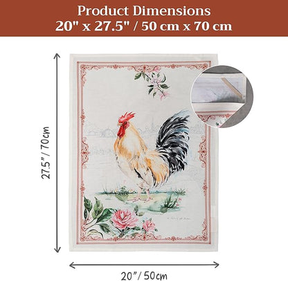 100% Cotton Kitchen Towel Campagne Maison d' Hermine Set of 2 Super Soft Highly