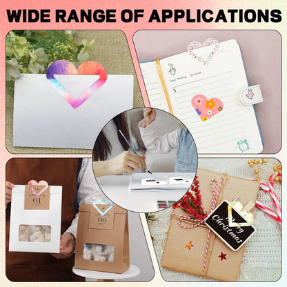 45 Pcs Sublimation Bookmark, Paper DIY Heart Bookmarks with Holes and Colored Tassels for Crafts,rsonalized Tassel Blank Bookmarks