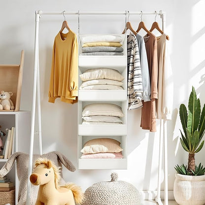 GRANNY SAYS 4-Shelf Hanging Organizer, Closet Hanging Shelves, Closet Hanging