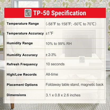 ThermoPro TP50 3 Pieces Digital Hygrometer Indoor Thermometer Room Thermometer and Humidity Gauge with Temperature Humidity Monitor