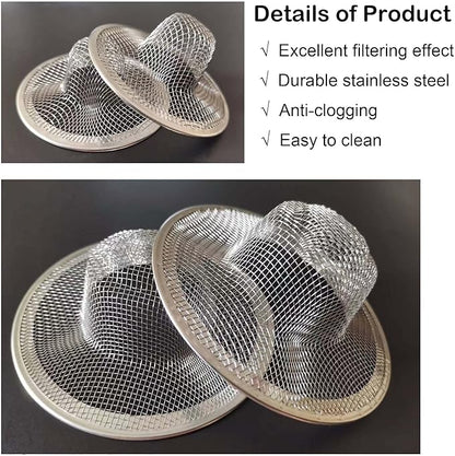 10Pcs Metal Mesh Kitchen Sink Strainer, 4.41" Stainless Steel Slop Basket