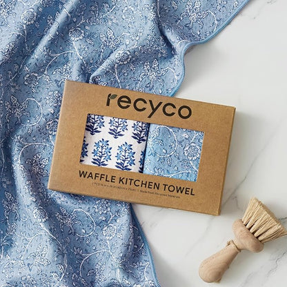 RECYCO Waffle Kitchen Towel Set of 2
