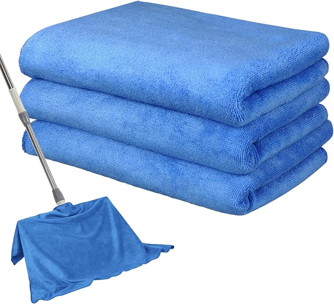 Newwiee 3 Pcs Extra Large Microfiber Cleaning Cloth 30" x 20" Washable Reusable