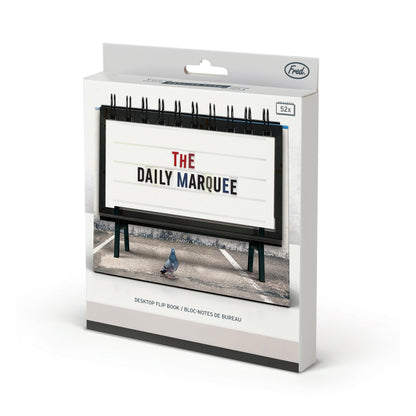 Genuine Fred Daily Marquee Desktop Flipchart, 52 Witty Signs, Fun & Functional Desk Accessories for Home or Office, Funny Gift for Coworkers, Office Gifts