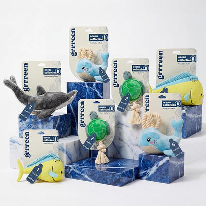 Dog Toys | Plush Dolphin Stuffed Animal for Dogs | Eco Friendly Medium Dog Toy