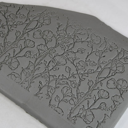 Twining Bloom Vines Clay Texture Roller (4") - Seamless Meadow Set #01 - Embossing Pattern Roller for Polymer & Ceramic Clay, Pottery & Crafts
