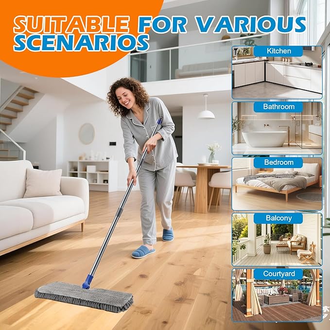 Mops for Floor Cleaning, Masthome Flat Dust Mop