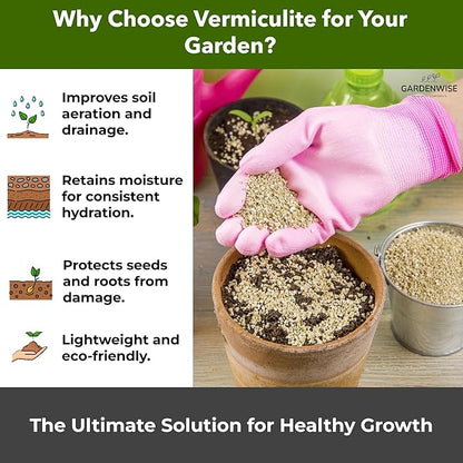 Organic Superfine Vermiculite for Indoor Gardening Plants and Mushrooms – Enhances Soil Aeration, Seed Germination, Rooting Cuttings – Small Packages and Bulk (Vermiculite Grade 1 - Superfine, 5 qt)