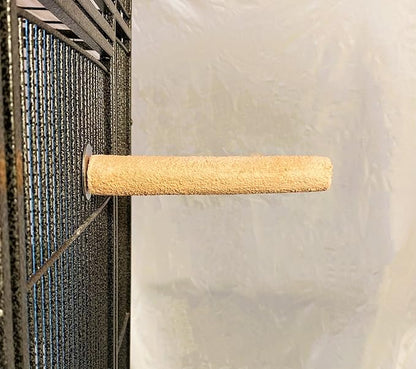 Polly's Pastels Nail Trimming & Beak Conditioning Safety Perch for Cockatiels, Cockatoos, Macaws, Parakeets, Budgies, Parrots and All Other Birds (Coral, Small-1" Dia. x 6" Long)