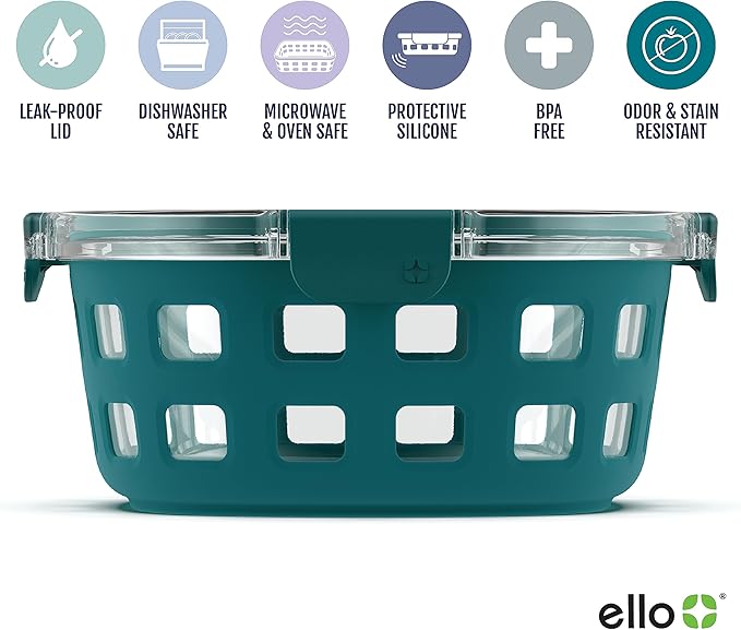Ello Duraglass Meal Prep Container- Glass Food Storage Container