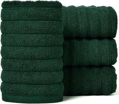 Jacquotha 4-Pack Hand Towels Ribbed – Kitchen & Bathroom Premium Cotton Towels