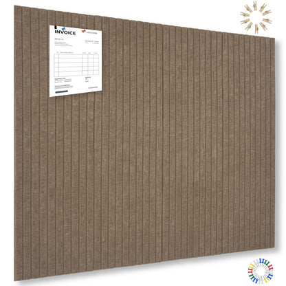 YOUDEFUL Large Cork Board Alternative-12 Pcs Self-Adhesive Felt Bulletin Board Tiles, Felt Pin Board Cork Board Tiles for Home Office Wall Decor, Tack Board 47"x35" (Dark Brown
