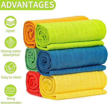 HELOMOR 6 Extra Large Microfiber Cleaning Cloths, Reusable Multi-Purpose