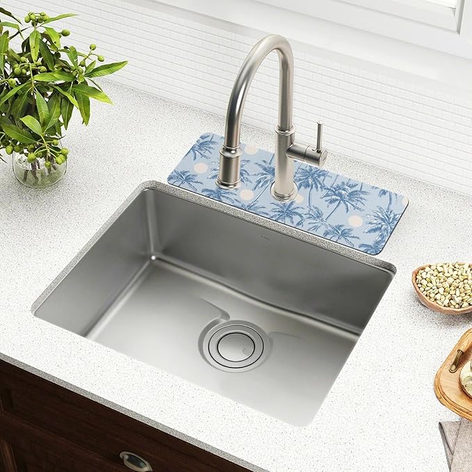 Kitchen Sink Splash Guard 2 PCS 30 Inch Sink Faucet Mat Splash Guard
