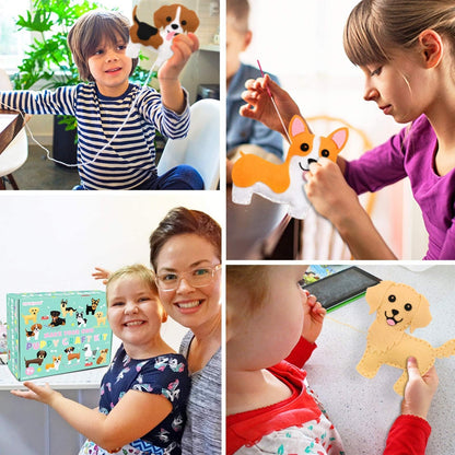 CiyvoLyeen Puppy Sewing Kit for Kids –Fun Plush Toy Sewing for Girls & Boys – DIY Felt Craft Gift Set Ages 7 8 9 10 11 12