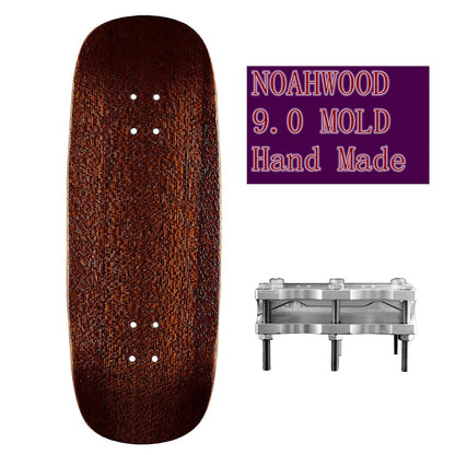 Noahwood Rose Wood Fingerboard Complete (9.0 Short Nose Short Tail Handmade Deck) + (34mm Lavender Six Truck + Orange Soul Wheel)