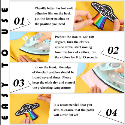 Yinder 80 Pcs Rainbow Pride Patch, LGBT Patch, Embroidered, Heart Flag, Smile, Rainbow Assorted Sewing Applique for Pride Party Favor Supplies, 20 Styles